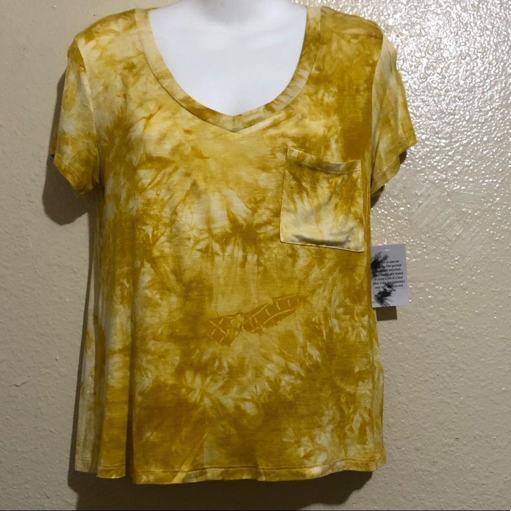 Women’s Tie Dye Yellow Tee